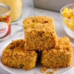 vegan cornbread with corn and green chilies